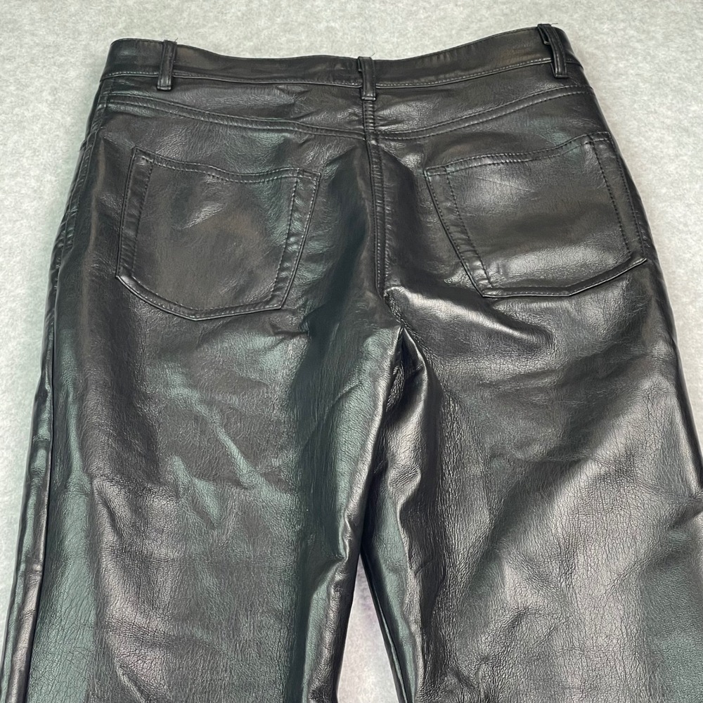Wilfred Aritzia Black Faux Leather Pants, Women SZ 4, chic, sleek, edgy - Picture 9 of 16